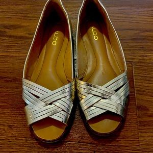 ALDO gold sandals